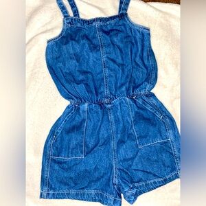 Girls Jean Romper